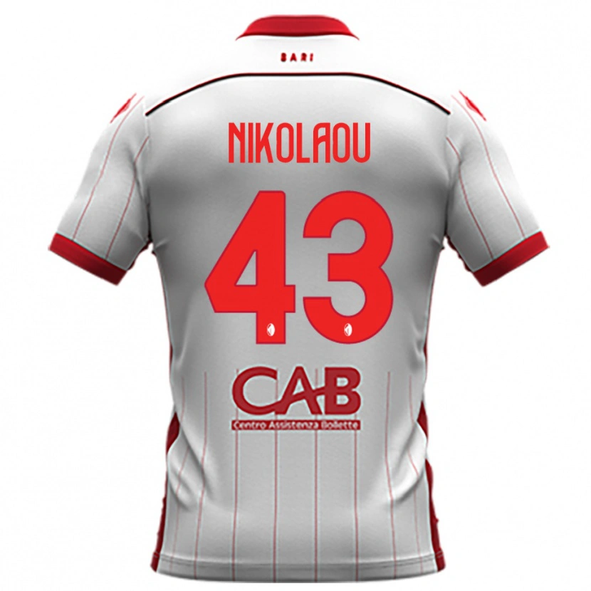 Danxen Kinder Dimitrios Nikolaou #43 Weiß Rot Heimtrikot Trikot 2025/26 T-Shirt Schweiz