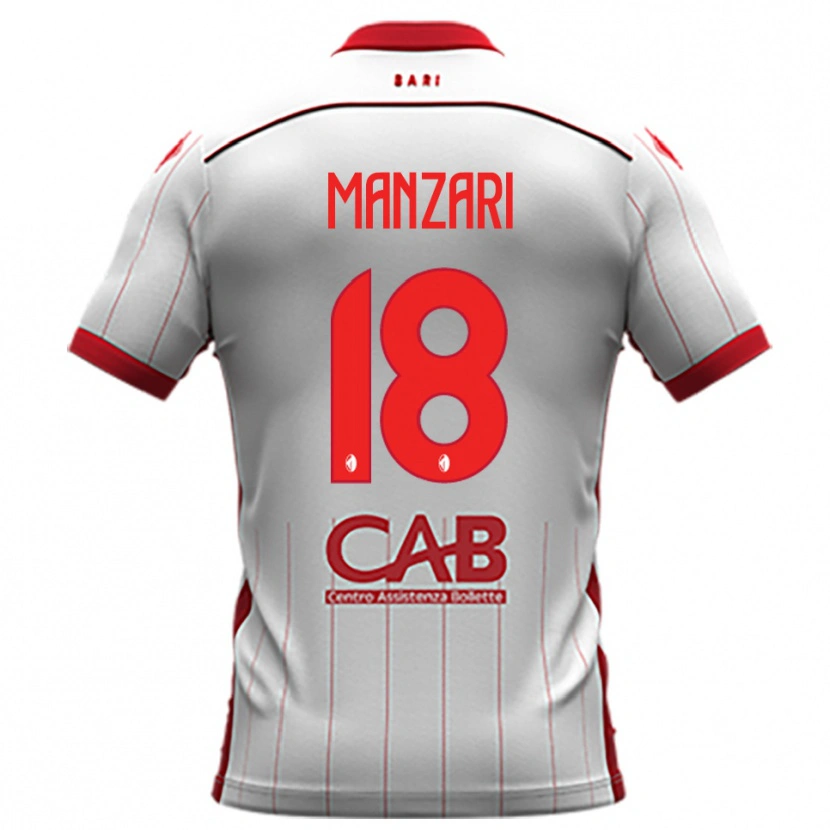 Danxen Kinder Giacomo Manzari #18 Weiß Rot Heimtrikot Trikot 2025/26 T-Shirt Schweiz