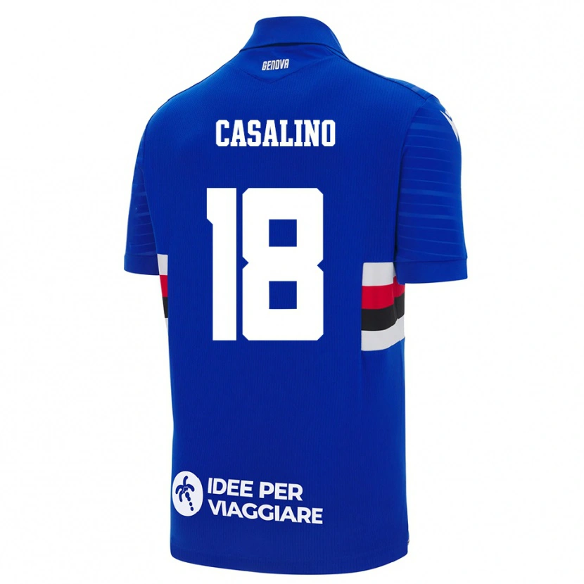 Danxen Kinder Tommaso Casalino #18 Blau Weiß Heimtrikot Trikot 2025/26 T-Shirt Schweiz