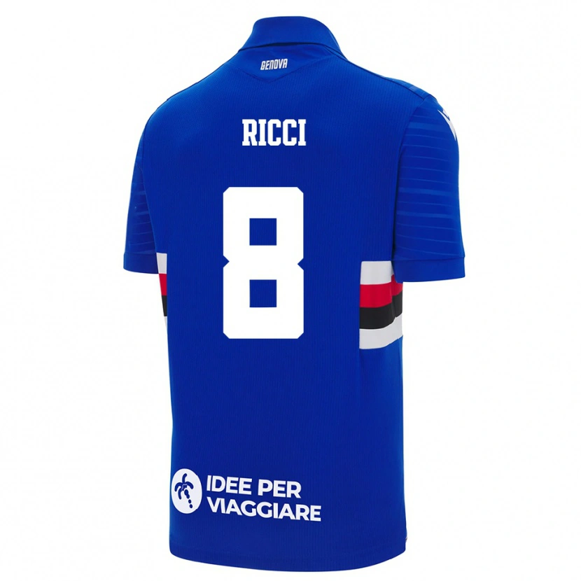 Danxen Kinder Matteo Ricci #8 Blau Weiß Heimtrikot Trikot 2025/26 T-Shirt Schweiz