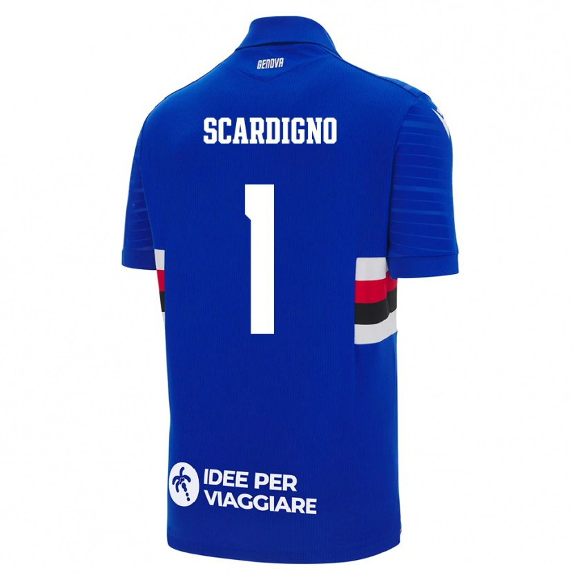 Danxen Kinder Nicholas Scardigno #1 Blau Weiß Heimtrikot Trikot 2025/26 T-Shirt Schweiz