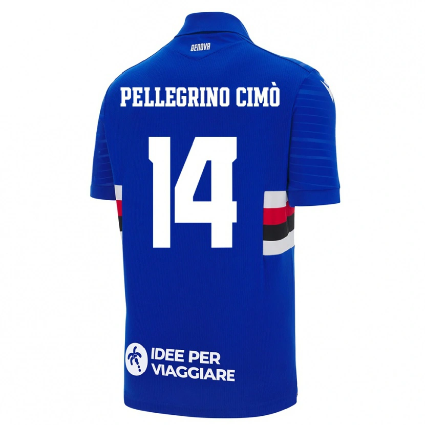 Danxen Kinder Giada Pellegrino Cimò #14 Blau Weiß Heimtrikot Trikot 2025/26 T-Shirt Schweiz