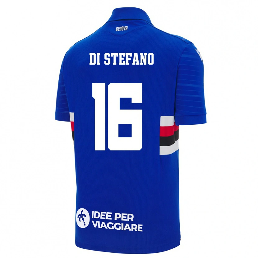 Danxen Kinder Lorenzo Di Stefano #16 Blau Weiß Heimtrikot Trikot 2025/26 T-Shirt Schweiz