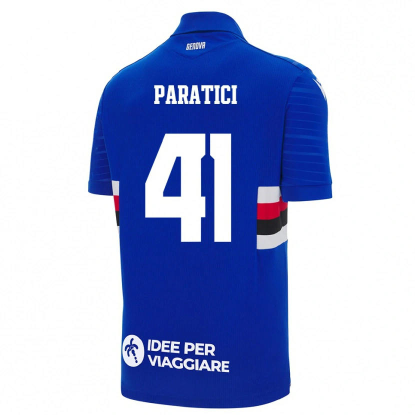 Danxen Kinder Lorenzo Paratici #41 Blau Weiß Heimtrikot Trikot 2025/26 T-Shirt Schweiz