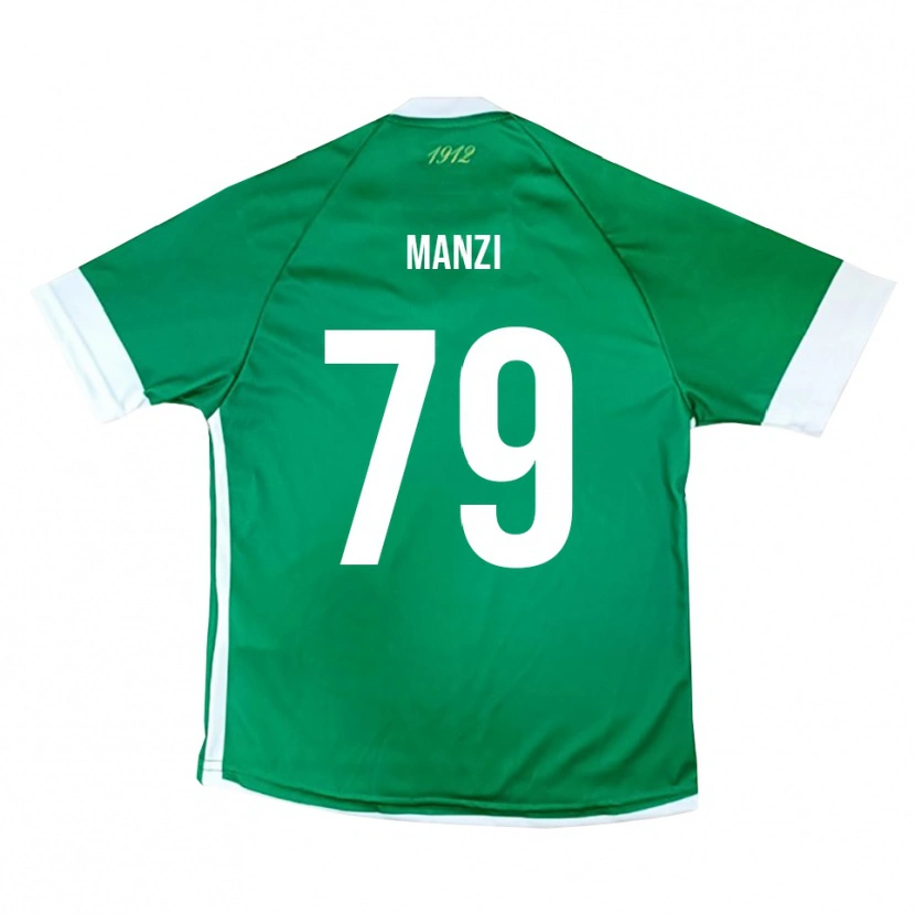 Danxen Kinder Claudio Manzi #79 Grün Weiß Heimtrikot Trikot 2025/26 T-Shirt Schweiz