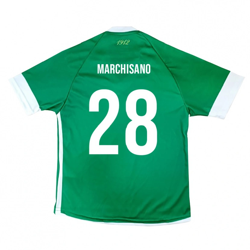 Danxen Kinder Matteo Marchisano #28 Grün Weiß Heimtrikot Trikot 2025/26 T-Shirt Schweiz