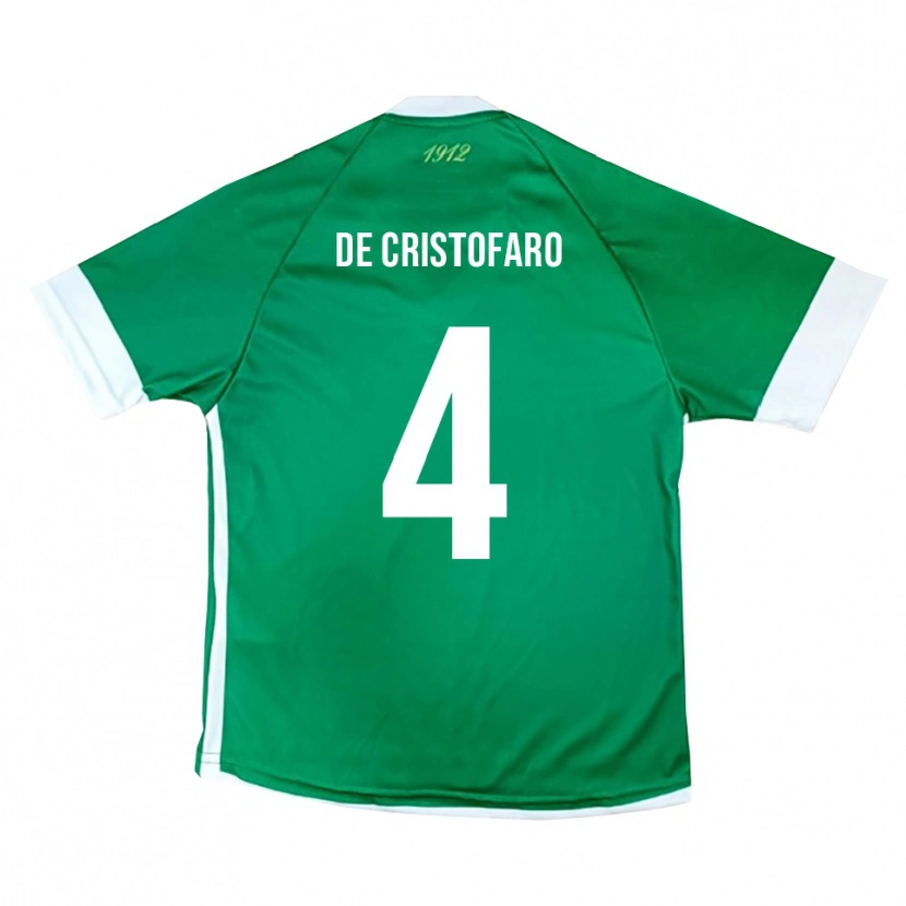 Danxen Kinder Antonio De Cristofaro #4 Grün Weiß Heimtrikot Trikot 2025/26 T-Shirt Schweiz