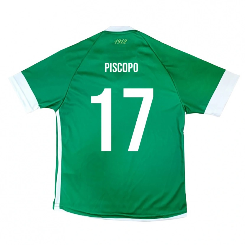 Danxen Kinder Francesco Piscopo #17 Grün Weiß Heimtrikot Trikot 2025/26 T-Shirt Schweiz