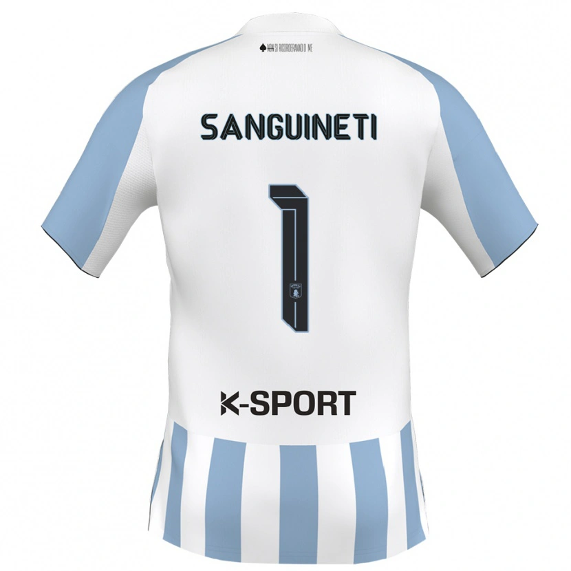 Danxen Kinder Michele Sanguineti #1 Weiß Himmelblau Heimtrikot Trikot 2025/26 T-Shirt Schweiz
