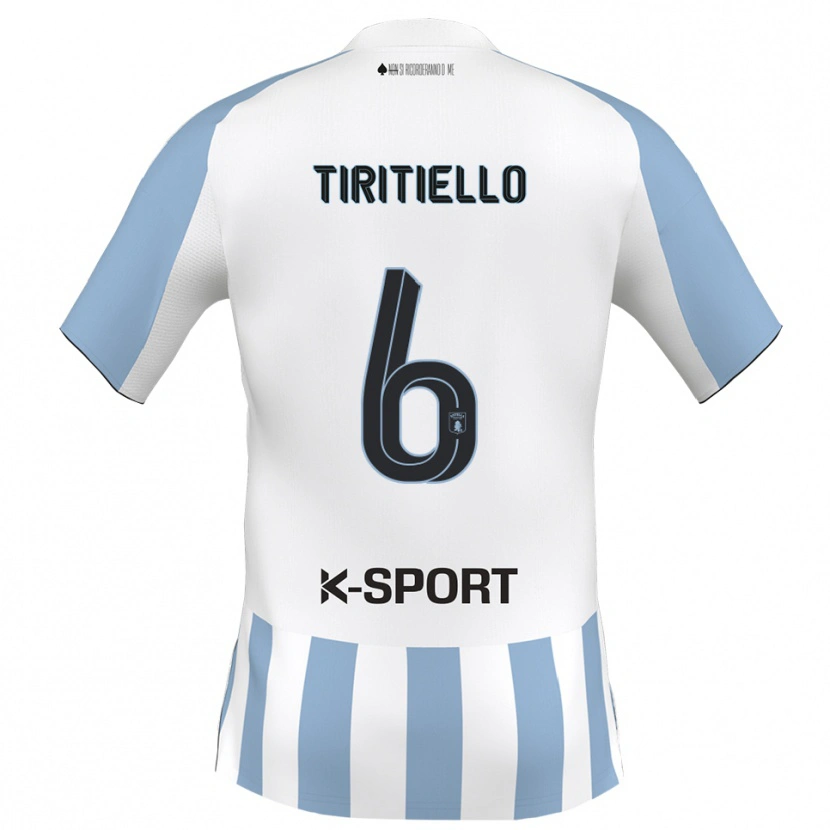 Danxen Kinder Andrea Tiritiello #6 Weiß Himmelblau Heimtrikot Trikot 2025/26 T-Shirt Schweiz