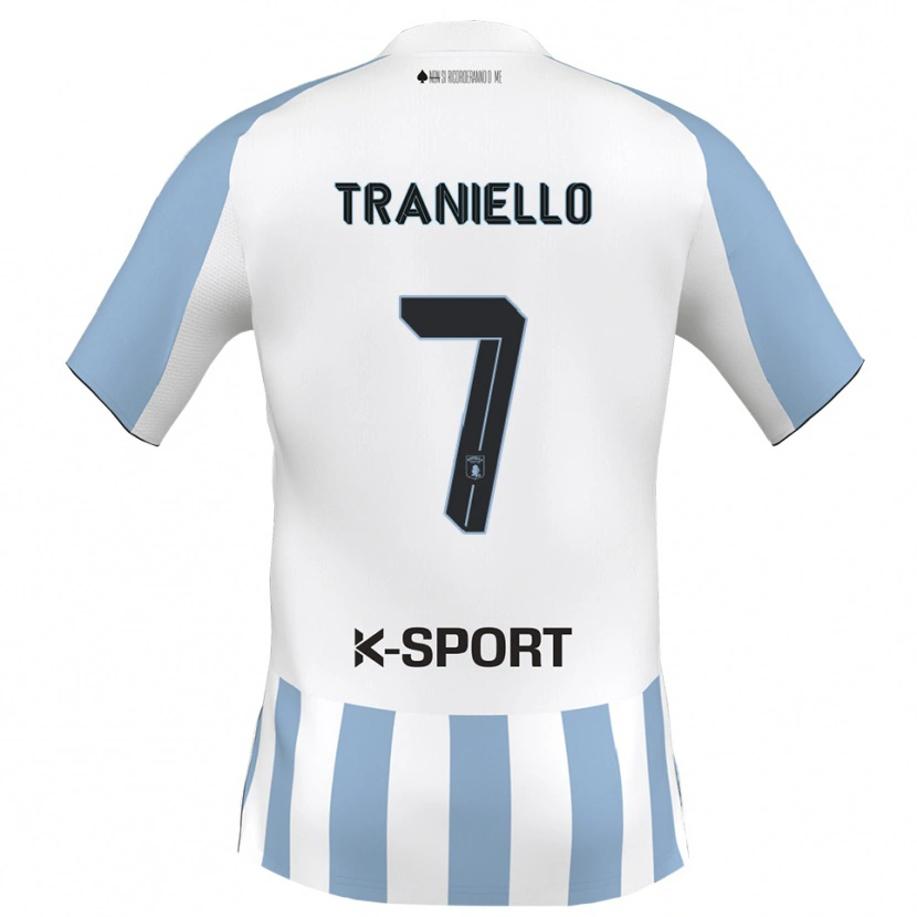 Danxen Kinder Andrea Traniello #7 Weiß Himmelblau Heimtrikot Trikot 2025/26 T-Shirt Schweiz