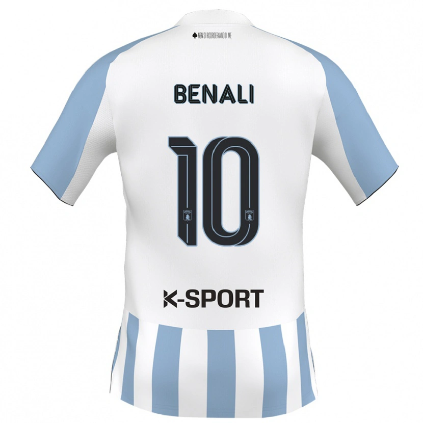 Danxen Kinder Ahmad Benali #10 Weiß Himmelblau Heimtrikot Trikot 2025/26 T-Shirt Schweiz