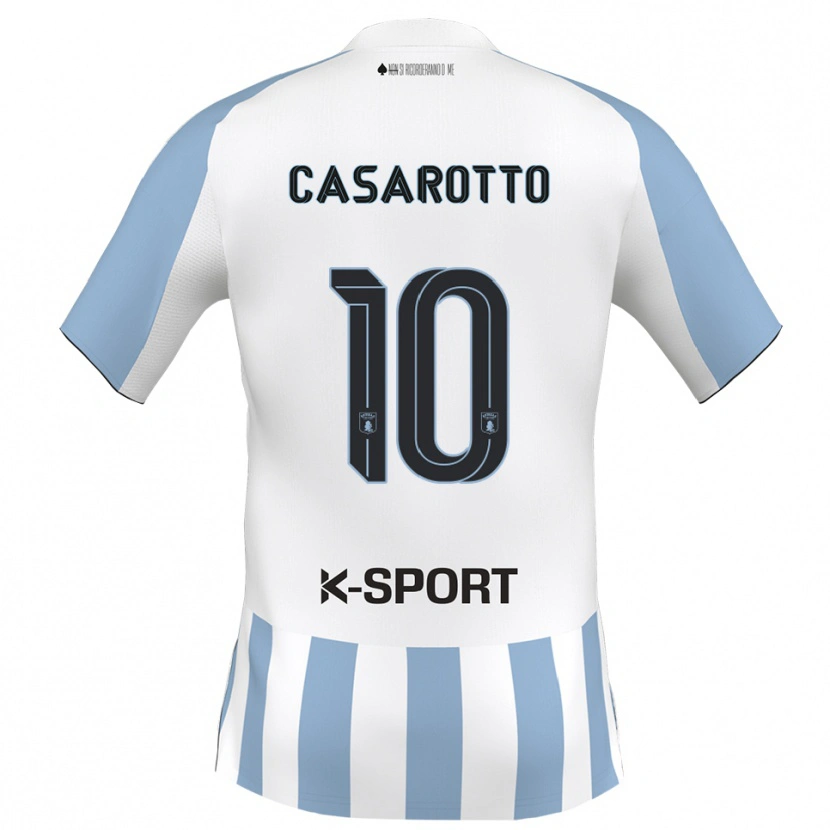 Danxen Kinder Matteo Casarotto #10 Weiß Himmelblau Heimtrikot Trikot 2025/26 T-Shirt Schweiz
