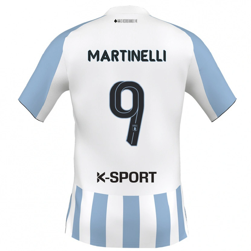 Danxen Kinder Riccardo Martinelli #9 Weiß Himmelblau Heimtrikot Trikot 2025/26 T-Shirt Schweiz