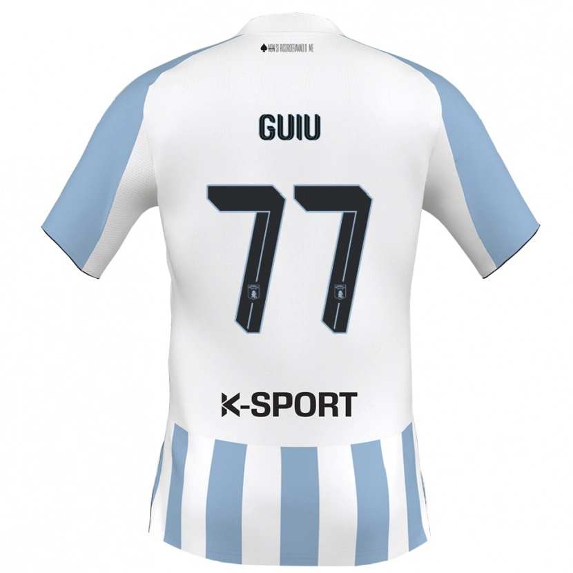 Danxen Kinder Bernat Guiu #77 Weiß Himmelblau Heimtrikot Trikot 2025/26 T-Shirt Schweiz