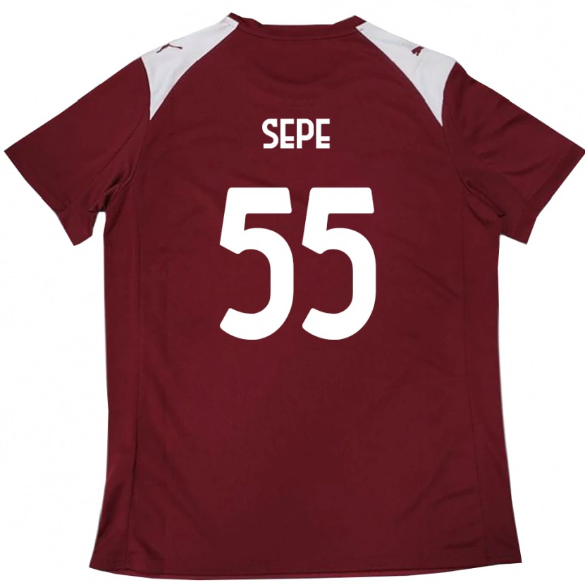 Danxen Kinder Luigi Sepe #55 Burgunderrot Weiß Heimtrikot Trikot 2025/26 T-Shirt Schweiz