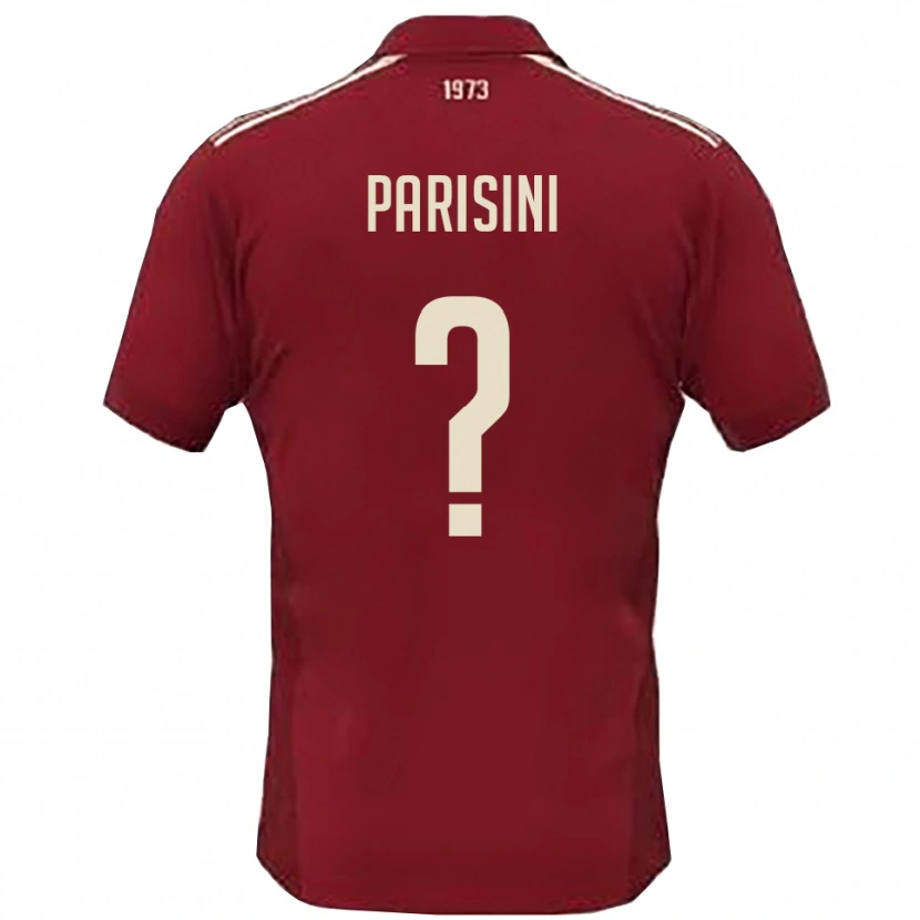 Danxen Kinder Francesco Parisini #0 Burgunderrot Weiß Heimtrikot Trikot 2025/26 T-Shirt Schweiz