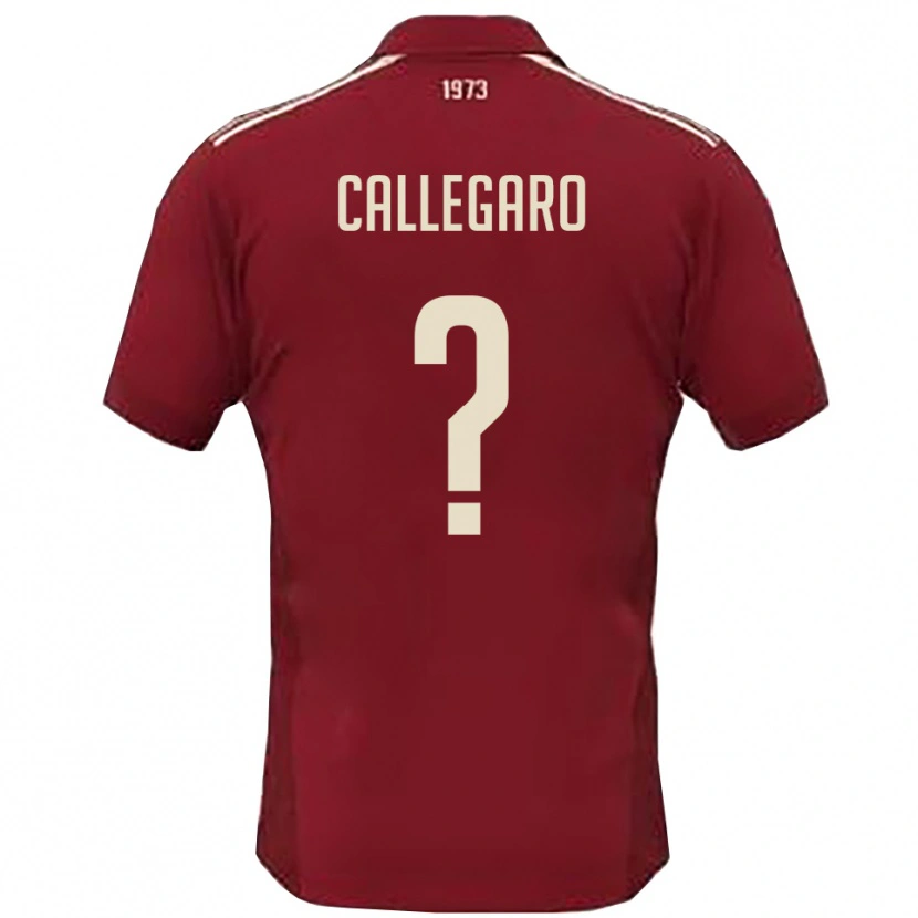 Danxen Kinder Riccardo Callegaro #0 Burgunderrot Weiß Heimtrikot Trikot 2025/26 T-Shirt Schweiz