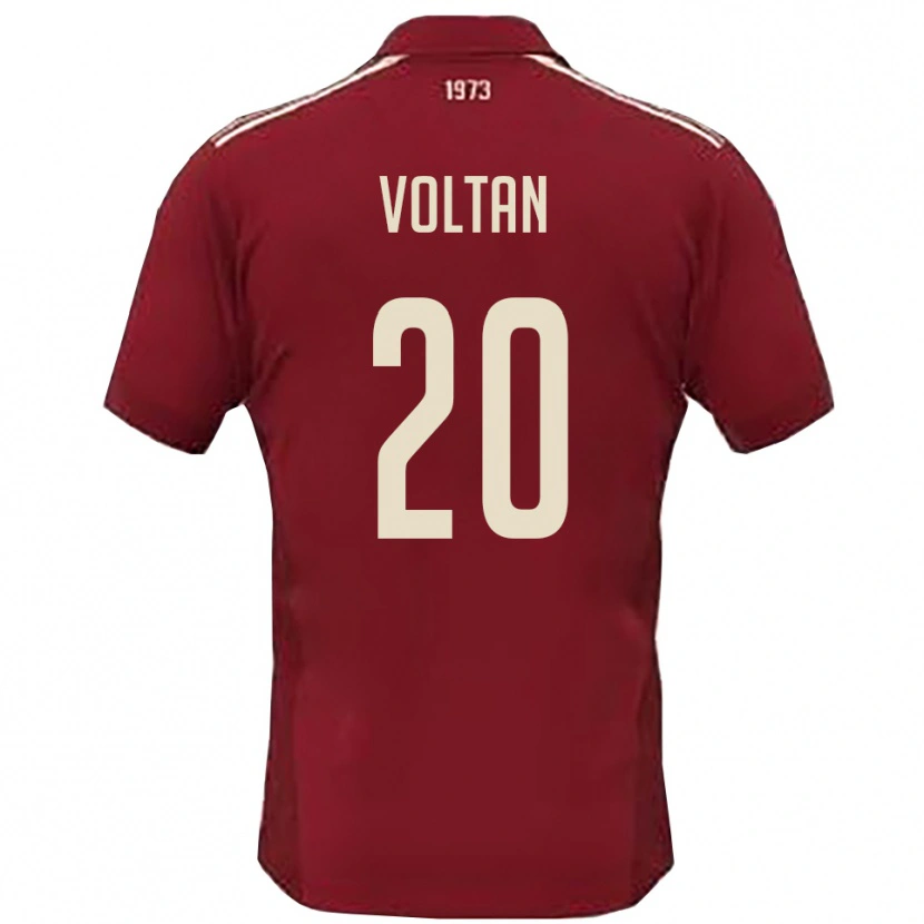 Danxen Kinder Davide Voltan #20 Burgunderrot Weiß Heimtrikot Trikot 2025/26 T-Shirt Schweiz