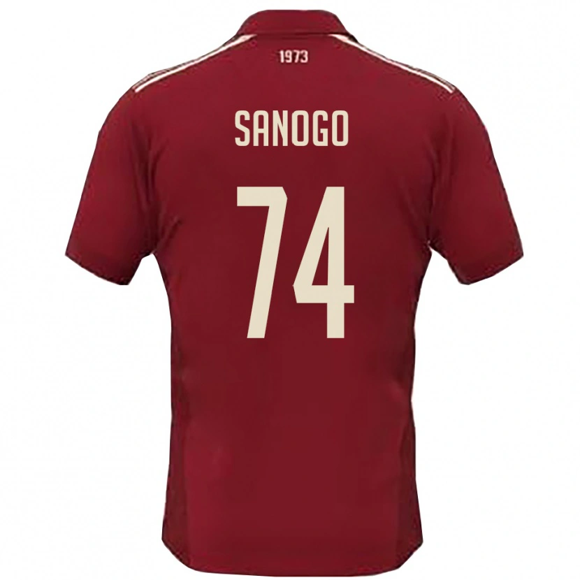 Danxen Kinder Ahmed Sanogo #74 Burgunderrot Weiß Heimtrikot Trikot 2025/26 T-Shirt Schweiz