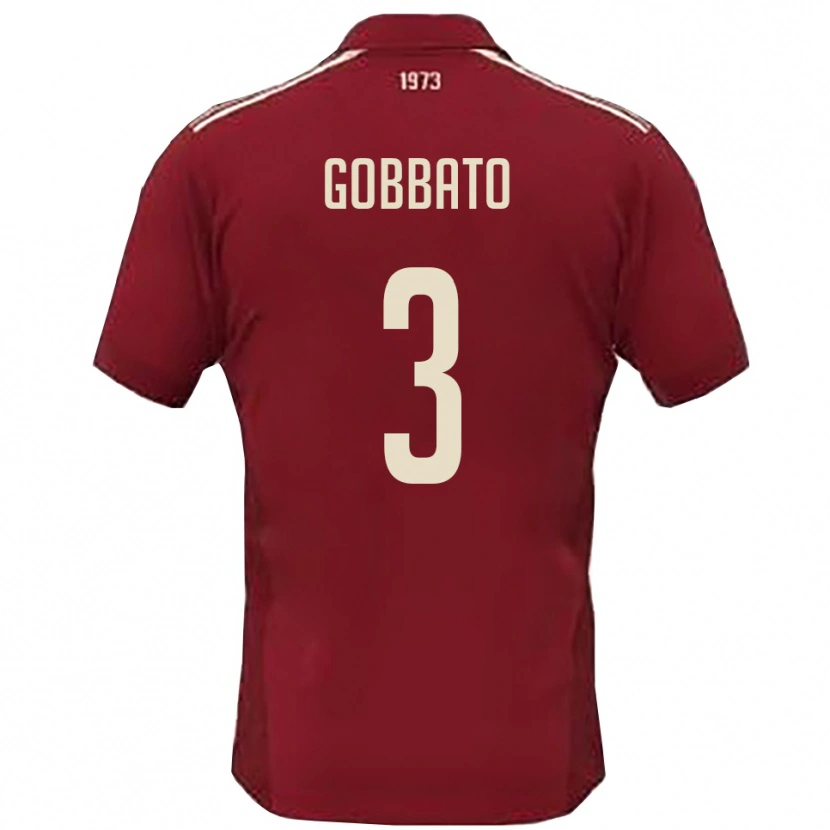 Danxen Kinder Michele Gobbato #3 Burgunderrot Weiß Heimtrikot Trikot 2025/26 T-Shirt Schweiz