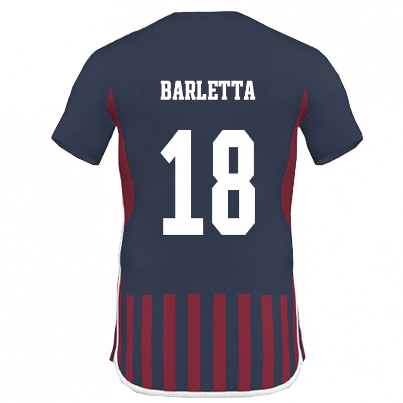 Danxen Kinder Emanuele Barletta #18 Marineblau Rot Heimtrikot Trikot 2025/26 T-Shirt Schweiz