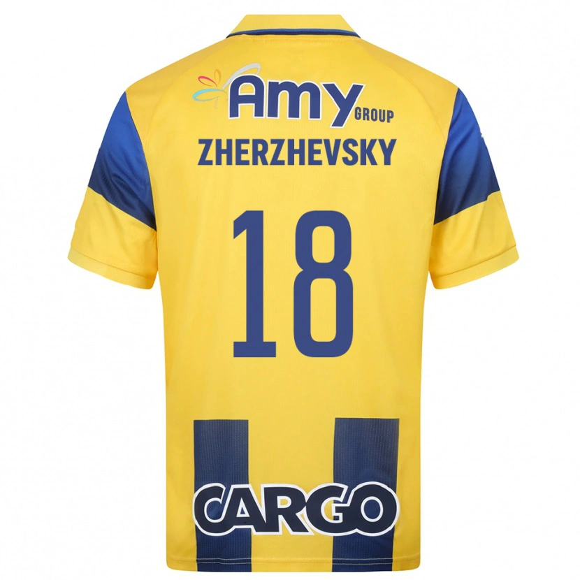 Danxen Kinder Roy Zherzhevsky #18 Gelb Marineblau Heimtrikot Trikot 2025/26 T-Shirt Schweiz