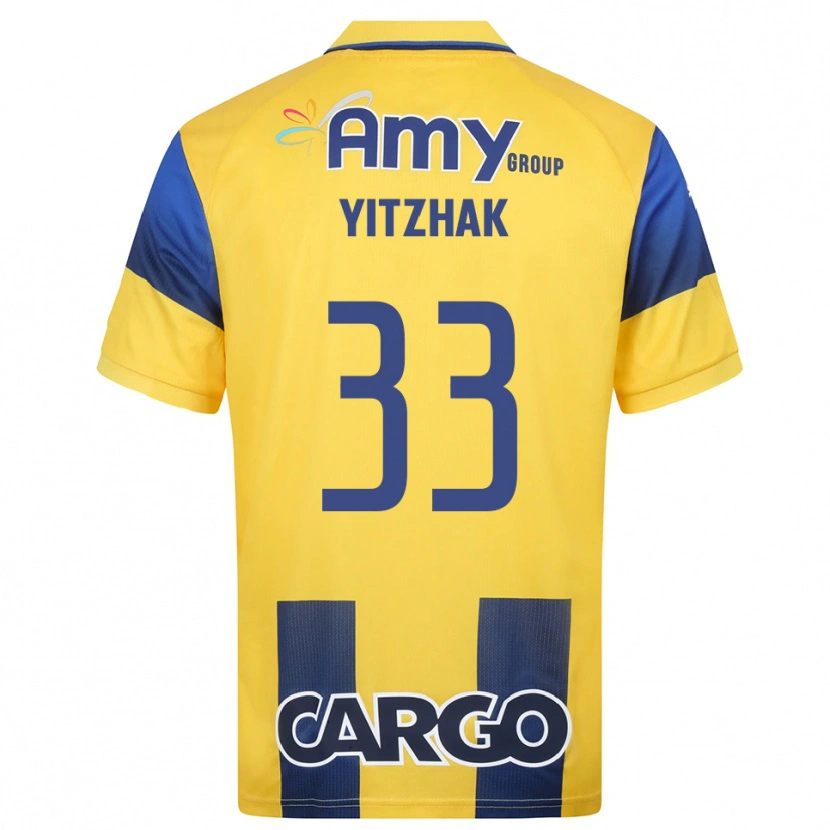 Danxen Kinder Or Yitzhak #33 Gelb Marineblau Heimtrikot Trikot 2025/26 T-Shirt Schweiz