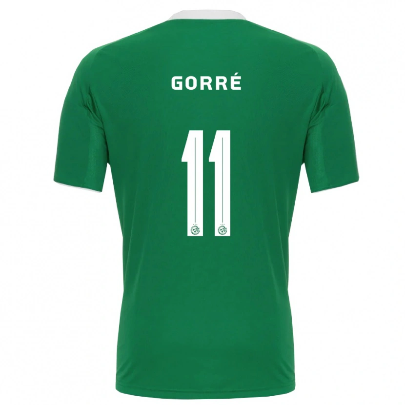 Danxen Kinder Kenji Gorré #11 Grün Weiß Heimtrikot Trikot 2025/26 T-Shirt Schweiz