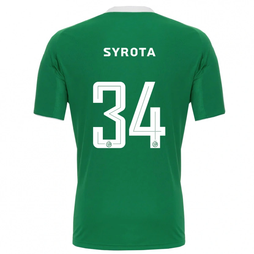 Danxen Kinder Oleksandr Syrota #34 Grün Weiß Heimtrikot Trikot 2025/26 T-Shirt Schweiz