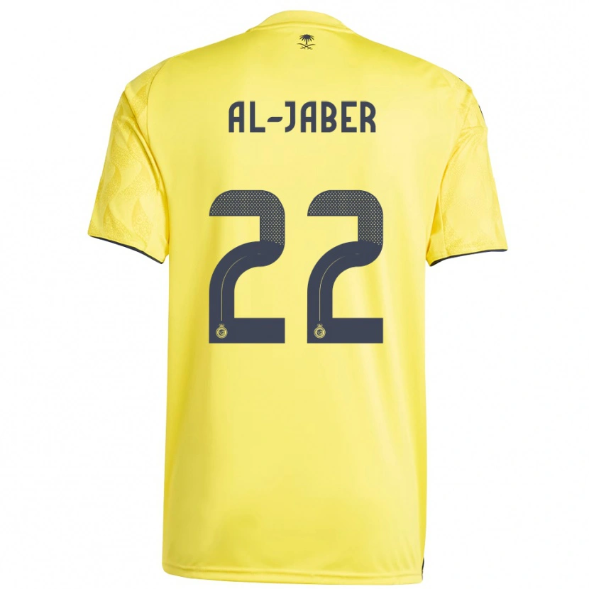 Danxen Kinder Abdulmalik Al-Jaber #22 Gelb Schwarz Heimtrikot Trikot 2025/26 T-Shirt Schweiz
