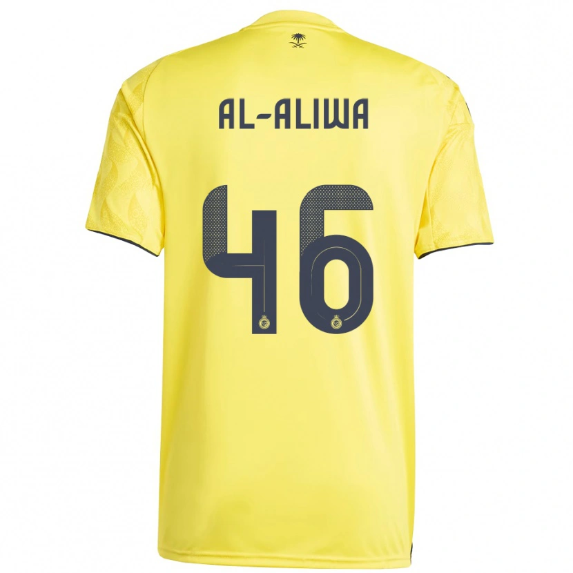 Danxen Kinder Abdulaziz Al-Aliwa #46 Gelb Schwarz Heimtrikot Trikot 2025/26 T-Shirt Schweiz