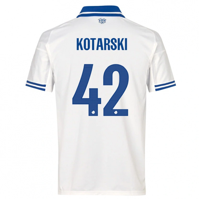 Danxen Kinder Dominik Kotarski #42 Weiß Blau Heimtrikot Trikot 2025/26 T-Shirt Schweiz