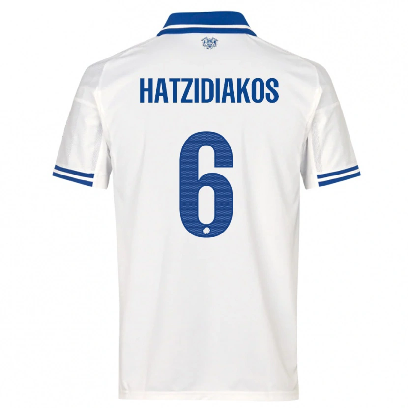 Danxen Kinder Pantelis Hatzidiakos #6 Weiß Blau Heimtrikot Trikot 2025/26 T-Shirt Schweiz