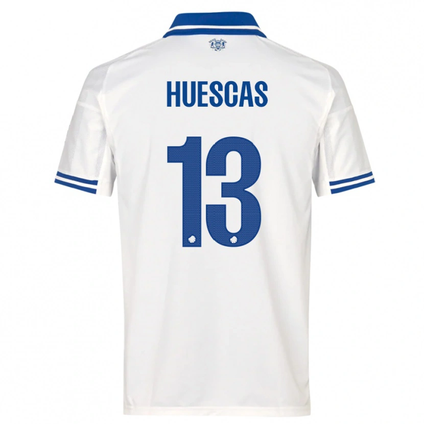 Danxen Kinder Rodrigo Huescas #13 Weiß Blau Heimtrikot Trikot 2025/26 T-Shirt Schweiz
