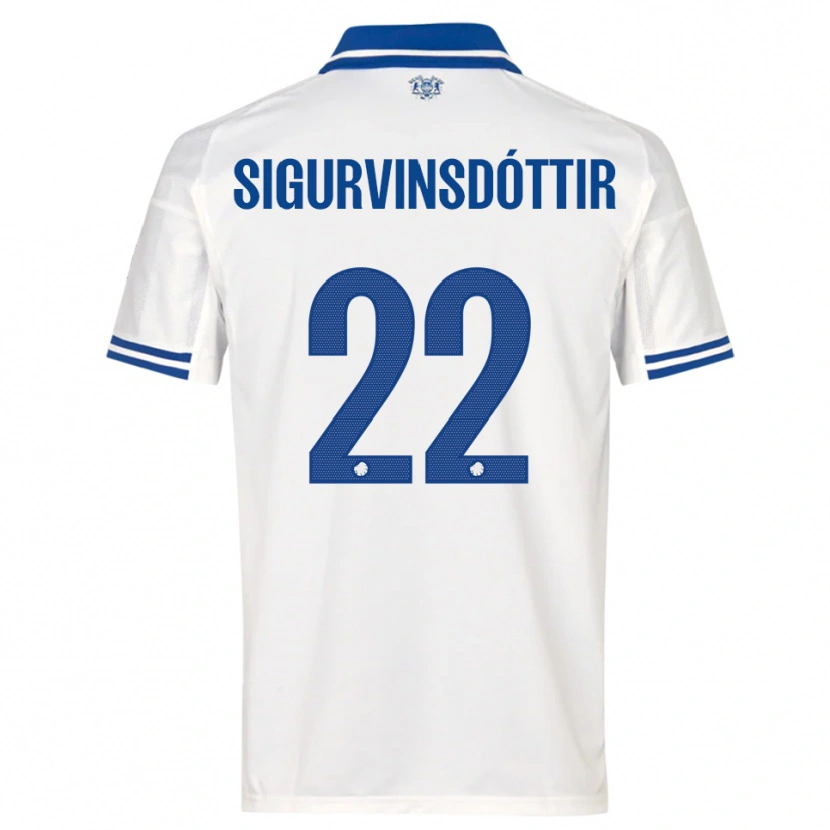 Danxen Kinder Sunneva Sigurvinsdóttir #22 Weiß Blau Heimtrikot Trikot 2025/26 T-Shirt Schweiz
