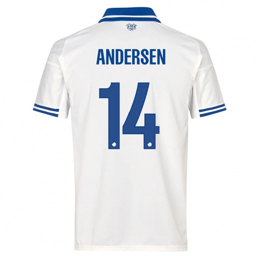 Danxen Kinder Svava Andersen #14 Weiß Blau Heimtrikot Trikot 2025/26 T-Shirt Schweiz