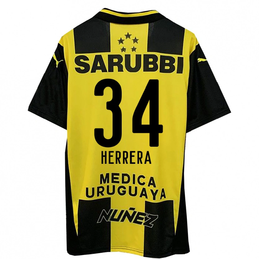 Danxen Kinder Nahuel Herrera #34 Gelb Schwarz Heimtrikot Trikot 2025/26 T-Shirt Schweiz