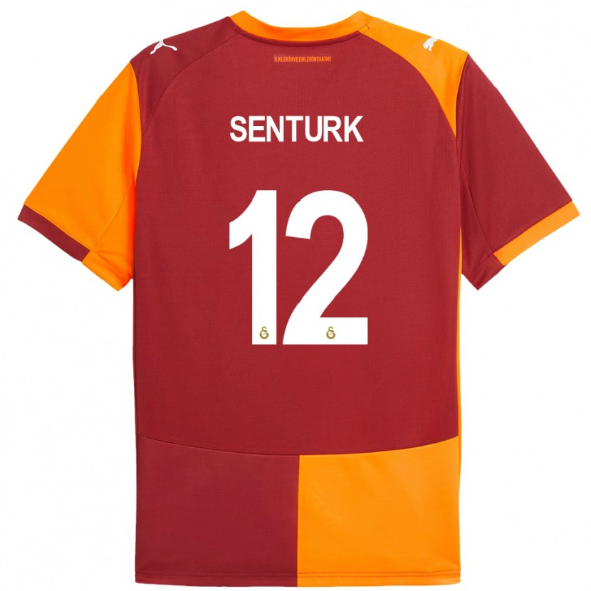 Danxen Kinder Haktan Şentürk #12 Rot Orange Heimtrikot Trikot 2025/26 T-Shirt Schweiz