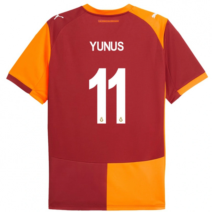 Danxen Kinder Yunus Akgün #11 Rot Orange Heimtrikot Trikot 2025/26 T-Shirt Schweiz