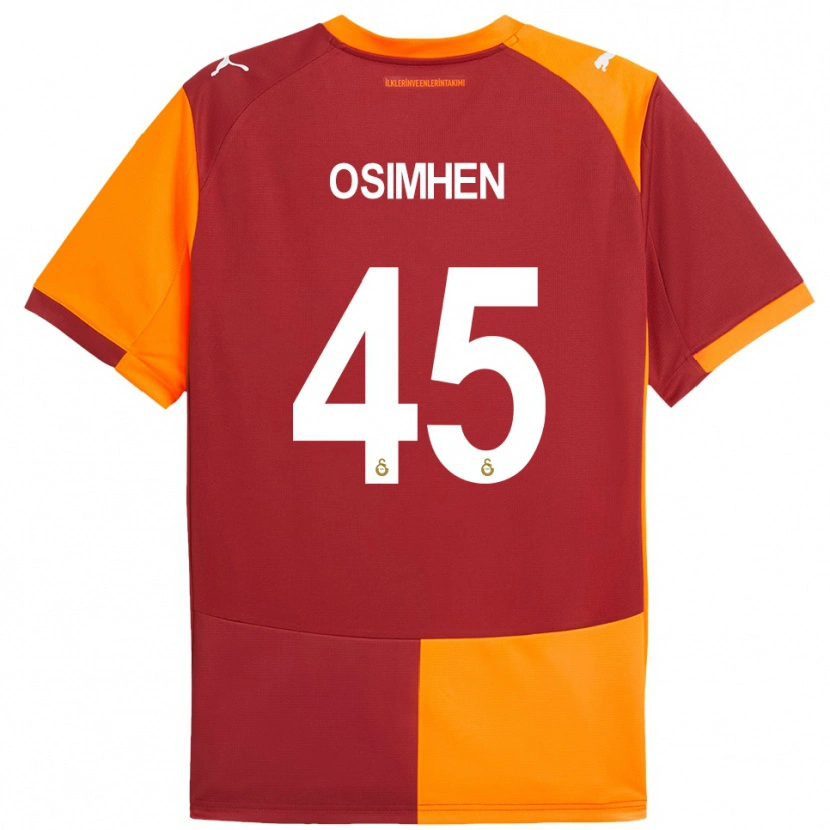 Danxen Kinder Victor Osimhen #45 Rot Orange Heimtrikot Trikot 2025/26 T-Shirt Schweiz