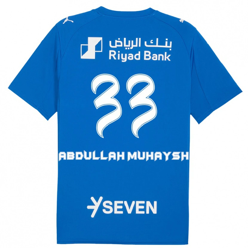 Danxen Kinder Mohammed Abdullah Muhaysh #33 Blau Weiß Heimtrikot Trikot 2025/26 T-Shirt Schweiz