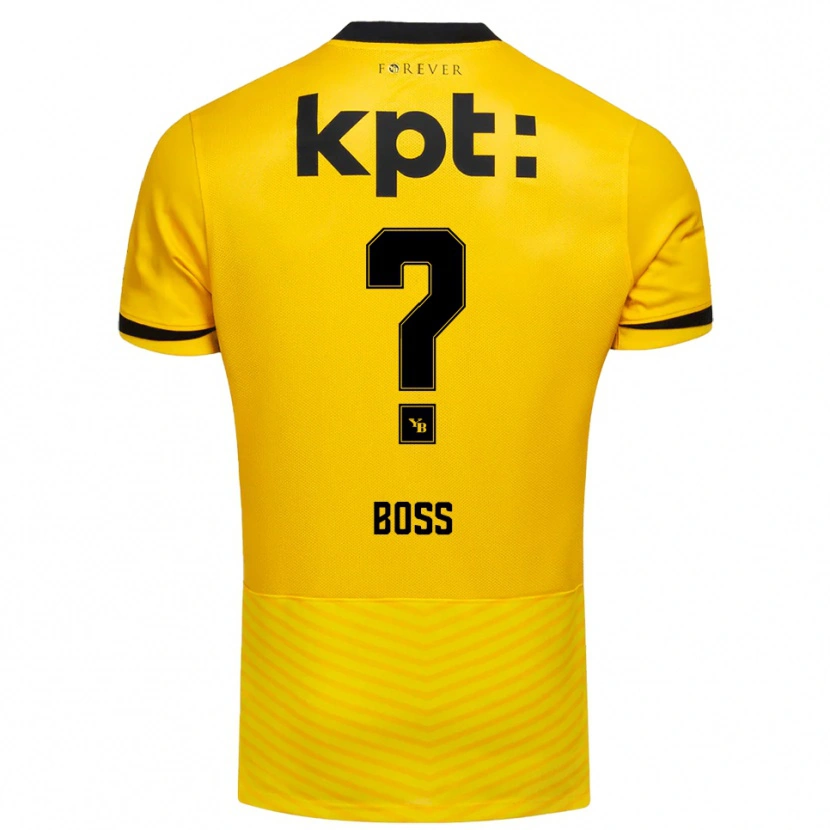 Danxen Kinder Robin Boss #0 Gelb Schwarz Heimtrikot Trikot 2025/26 T-Shirt Schweiz