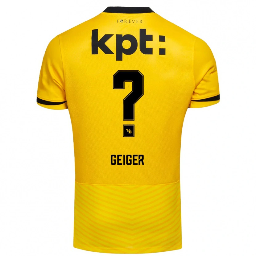 Danxen Kinder Gaspar Geiger #0 Gelb Schwarz Heimtrikot Trikot 2025/26 T-Shirt Schweiz