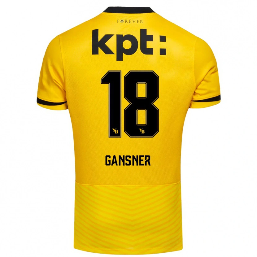 Danxen Kinder Jann Gansner #18 Gelb Schwarz Heimtrikot Trikot 2025/26 T-Shirt Schweiz