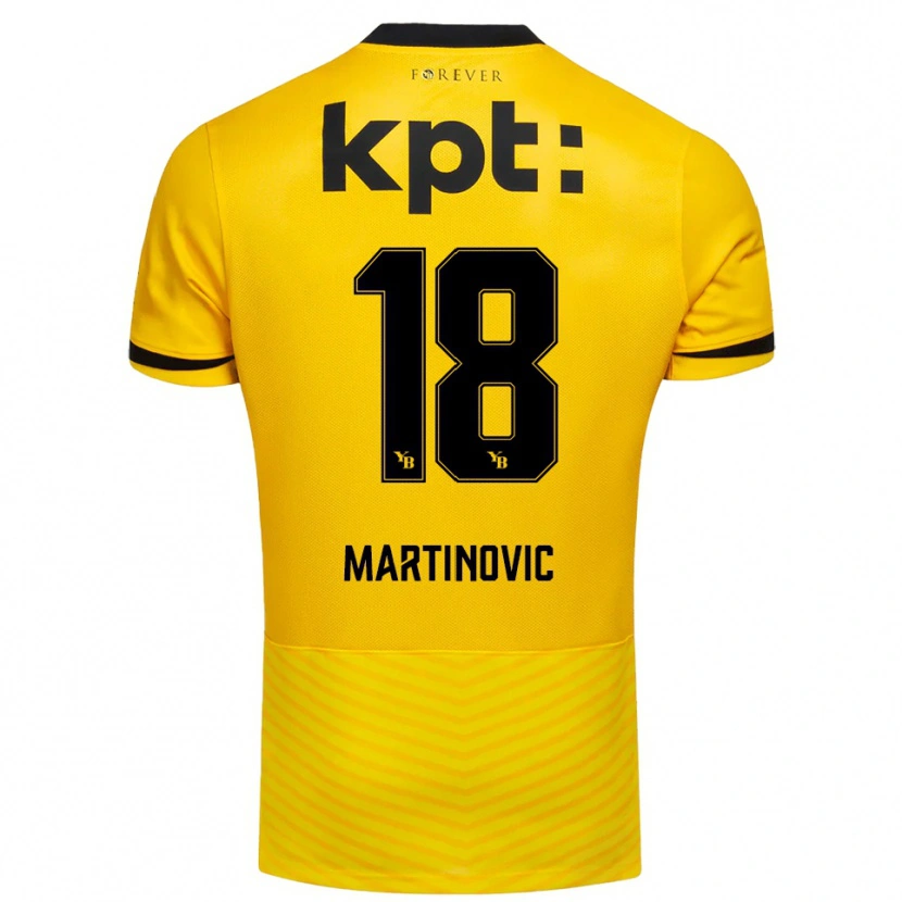 Danxen Kinder Denis Martinovic #18 Gelb Schwarz Heimtrikot Trikot 2025/26 T-Shirt Schweiz