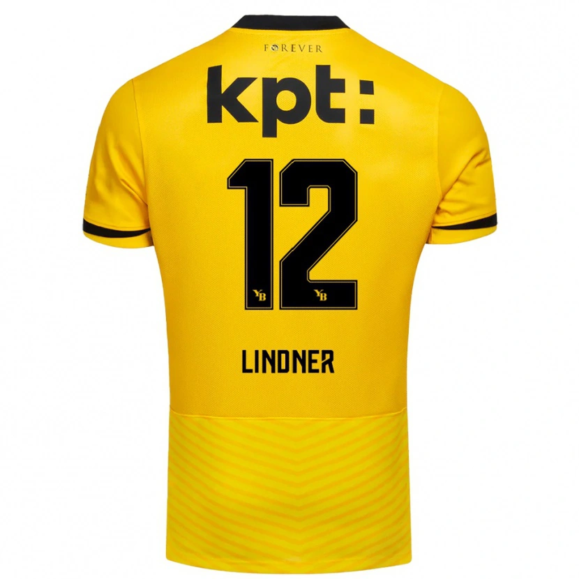 Danxen Kinder Heinz Lindner #12 Gelb Schwarz Heimtrikot Trikot 2025/26 T-Shirt Schweiz