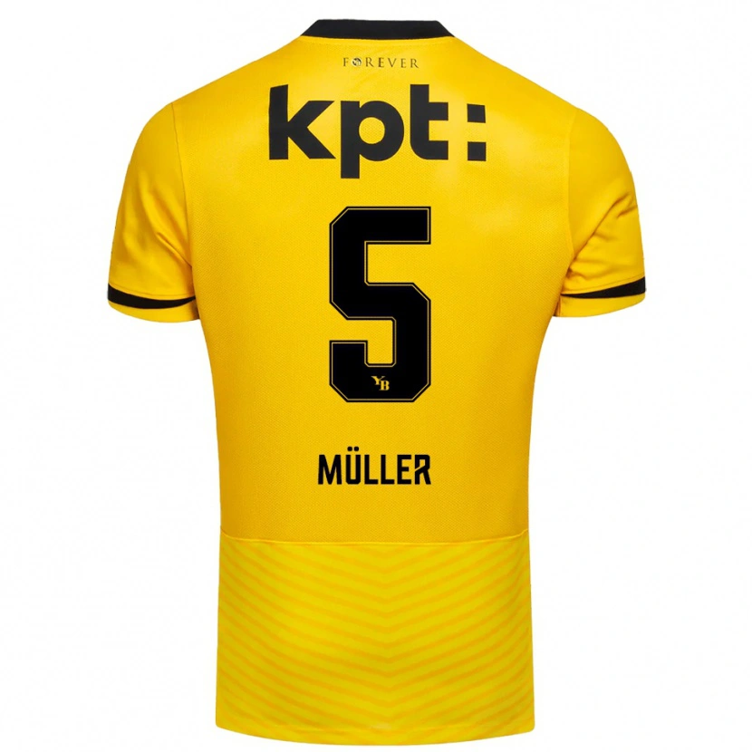 Danxen Kinder Loy Müller #5 Gelb Schwarz Heimtrikot Trikot 2025/26 T-Shirt Schweiz