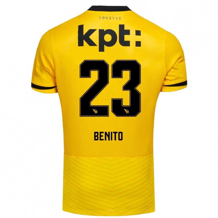 Danxen Kinder Loris Benito #23 Gelb Schwarz Heimtrikot Trikot 2025/26 T-Shirt Schweiz