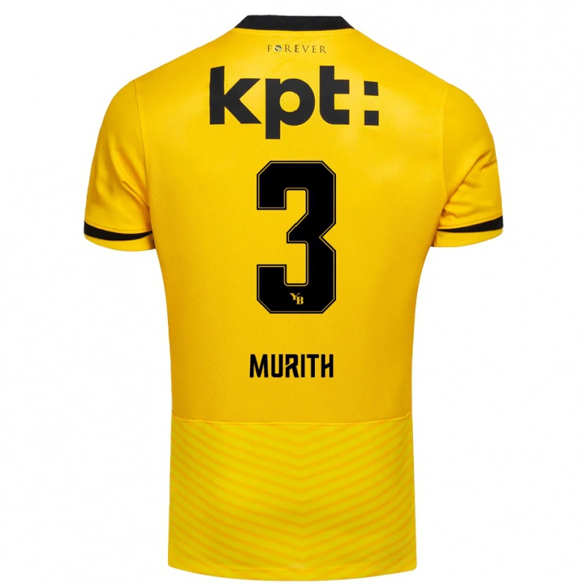 Danxen Kinder Tom Murith #3 Gelb Schwarz Heimtrikot Trikot 2025/26 T-Shirt Schweiz